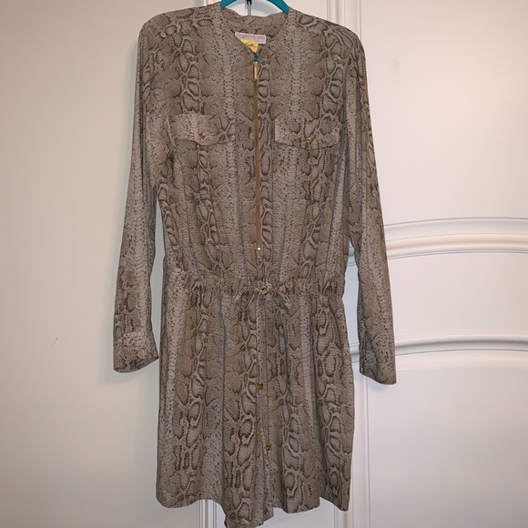 MICHAEL Michael Kors Python Print Romper, Size 12 - Picture 3 of 8